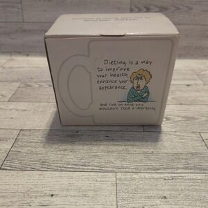Shoebox Greetings Hallmark Mug Funny Diet Quote by Denae w/ Box‎ Humor Gift